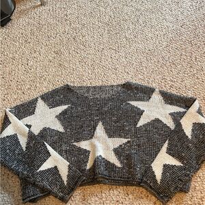 SHEIN Cozy Cropped Star Sweater